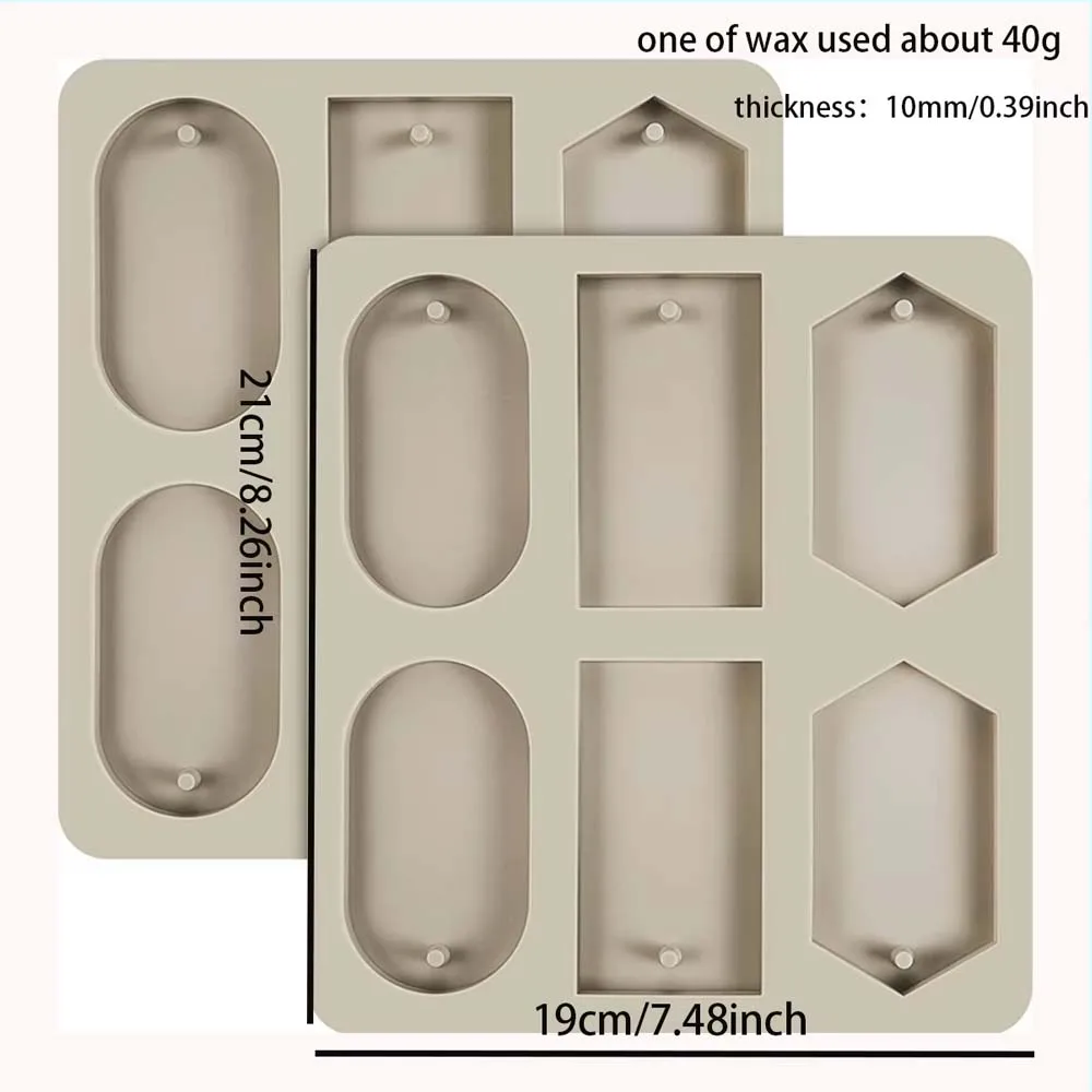4 stil 1PC Form Silikon Sechs Loch Wachs Formen Form Aroma DIY Gips Runde Formen Blume Handgemachte Ornamente aroma Stein Silikon – Detail 6