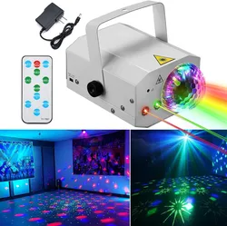 DJ Disco Ball Stage Light Party Laser Light Projector RGB Strobe Party Club Christmas Home Holiday Decoration Light