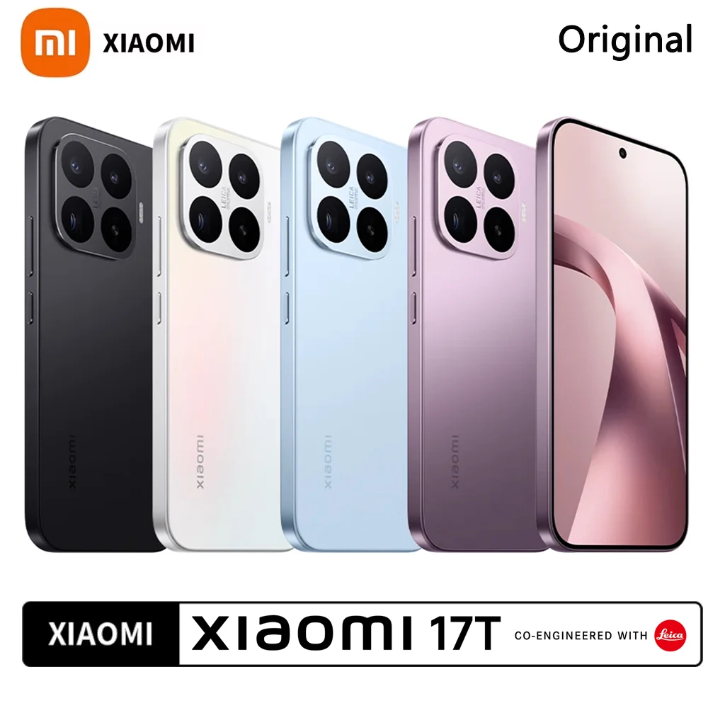 Smartphone Xiaomi 17T version globale, processeur MTK Dimensity 8500-Ultra, appareil photo Leica 50MP, écran AMOLED 6,59 pouces 120 Hz avec protection oculaire, batterie 6500 mAh, NFC.