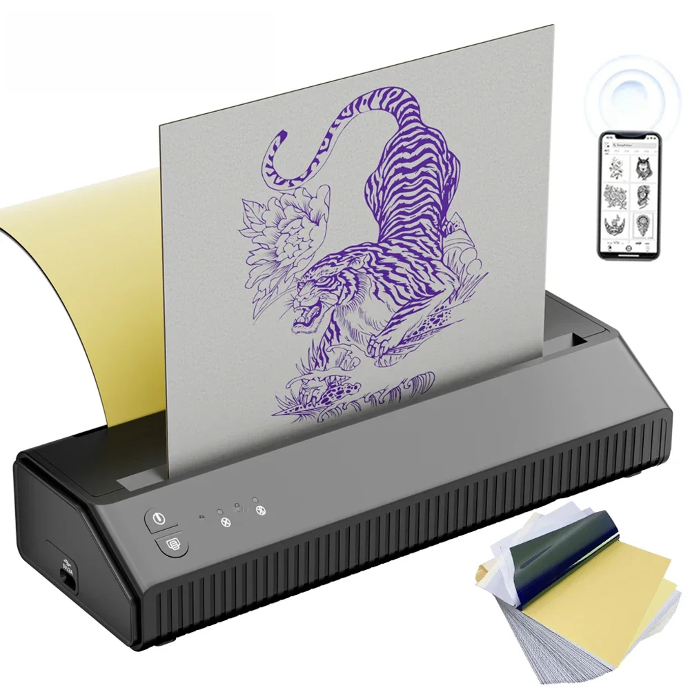 Drahtlose Bluetooth Tattoo Transfer Maschine Schablone Transfer Drucker 2500mAh Batterie tragbare
