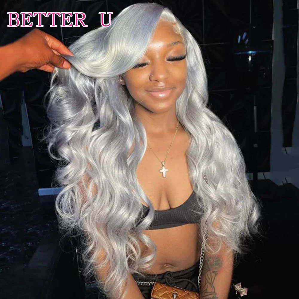 الجسم موجة الشظية رمادي 13x6 الدانتيل الجبهة خصلات الشعر المستعار الإنسان قبل نتف 250% الكثافة الملونة 613 باروكة من شعر طبيعي أشقر للنساء 34In