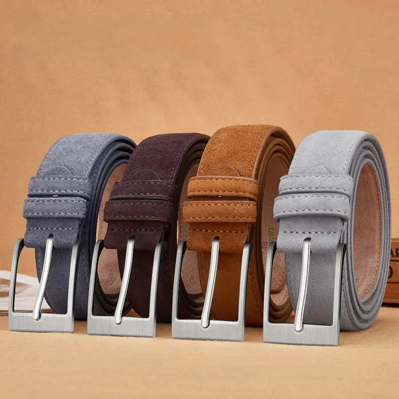 Nieuwe suède riem uit 2025, populaire stijl, casual riem, geschikt voor zowel mannen als vrouwen, modieuze stijl, duurzame riem - afbeelding 2
