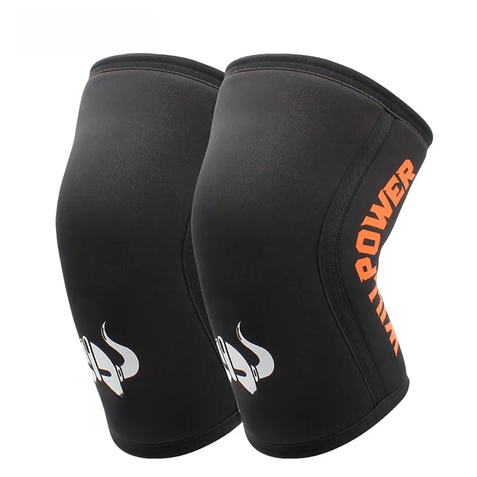 AOLIKES 1 Paar 7 mm Neopren-Sport-Knieschützer, Kompression, Gewichtheben, unter Druck, Crossfit, Training, Knieschützer, Unterstützung für Damen und Herren