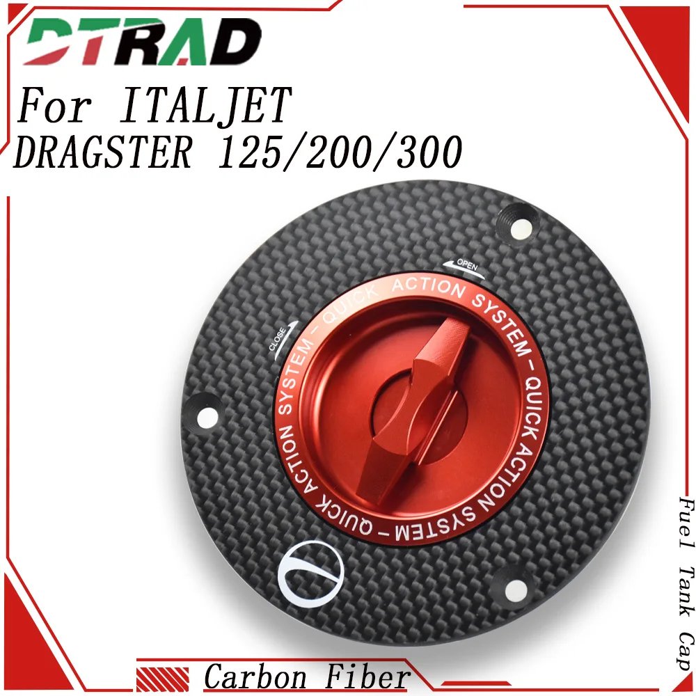 

Carbon Fiber Quick Lock Fuel Filler Cover For ITALJET DRAGSTER 125/200/300 2020-2024 Motorcycle Tank Plug Lockable Gas Oil Cap