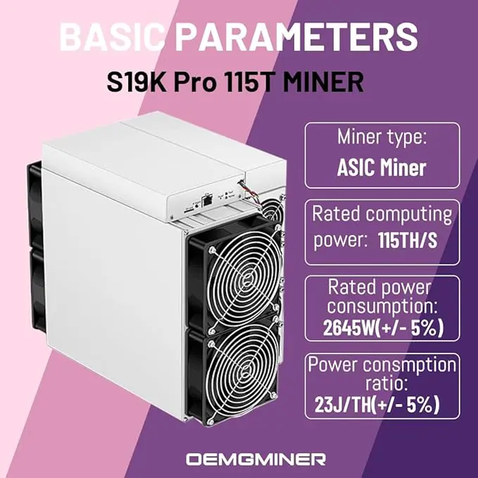 FOTO 2 - Antminer S19k pro 115th 2645W