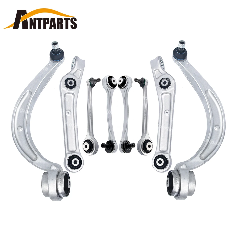 Auto Parts Car Front Suspension Parts 8 Pcs Control Arms Kit Ball Joint Assembly For Audi A4 8W0 A4L B9 8W0407151A  8W0407694A