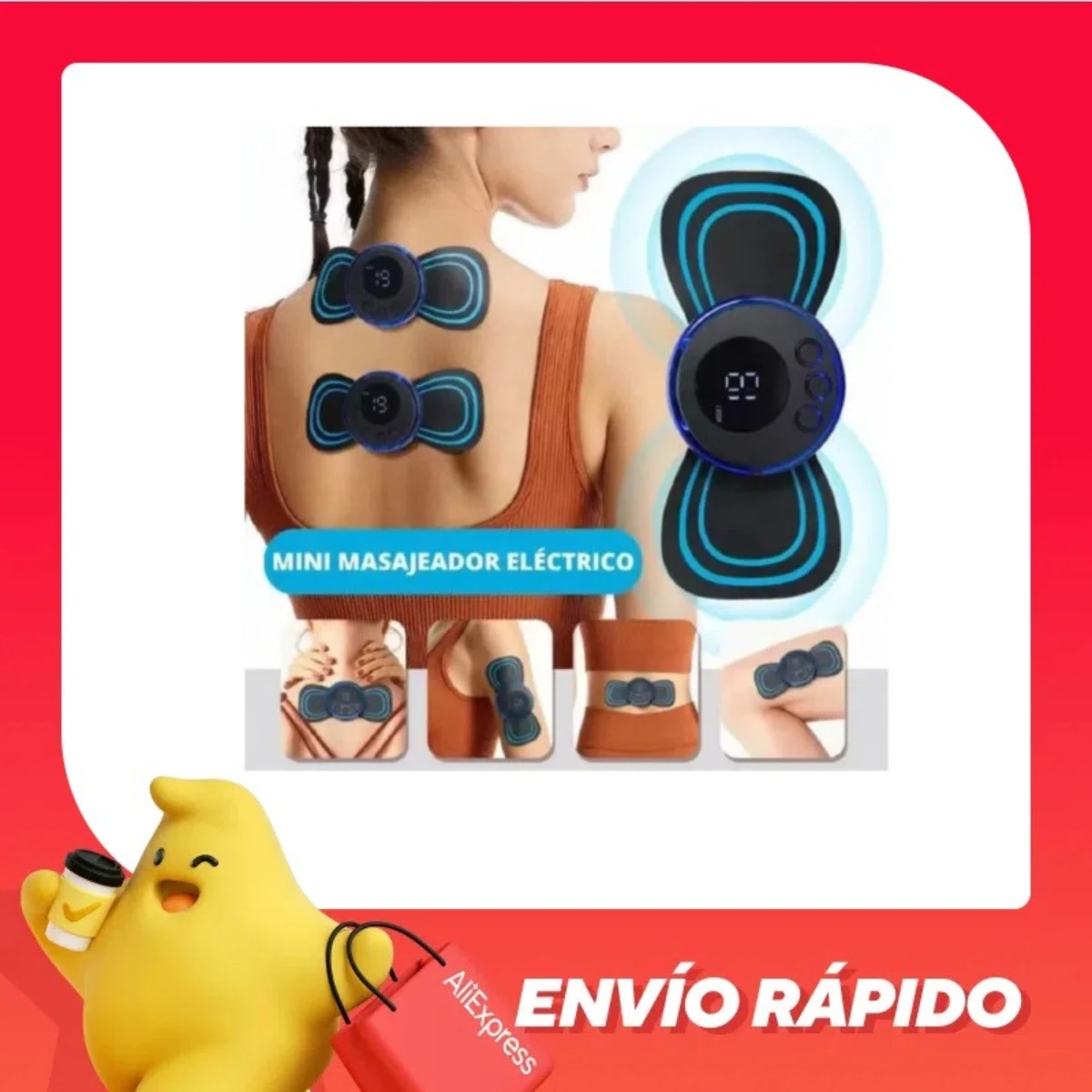 Wiederaufladbares tragbares Massagegerät für Rücken-, Nacken- und Rückenschmerzen A0643