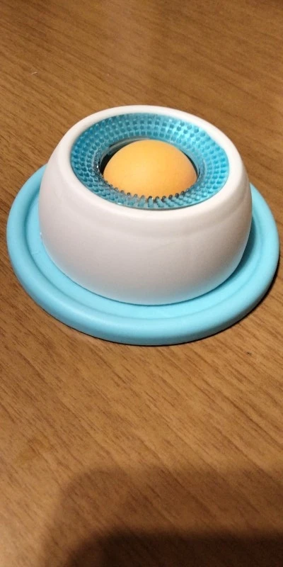 Customer review photo for Pet Lick Bowl with Rolling Ball Slow Feeder
