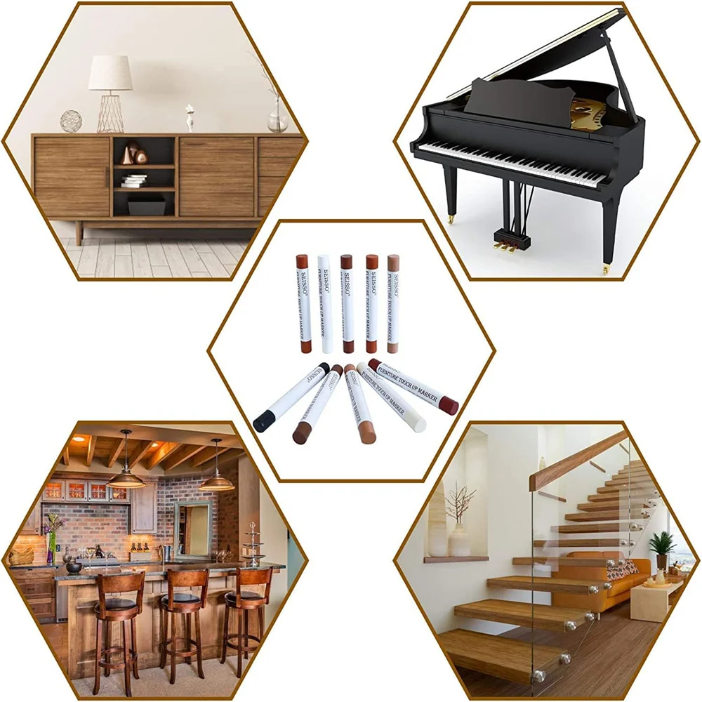 10 قطعة الأثاث الخشبي اللمس حتى مجموعة أقلام الطابق الباب مكتب علامات و حشو العصي الخشب مركب الخدوش إصلاح وكيل استعادة أداة