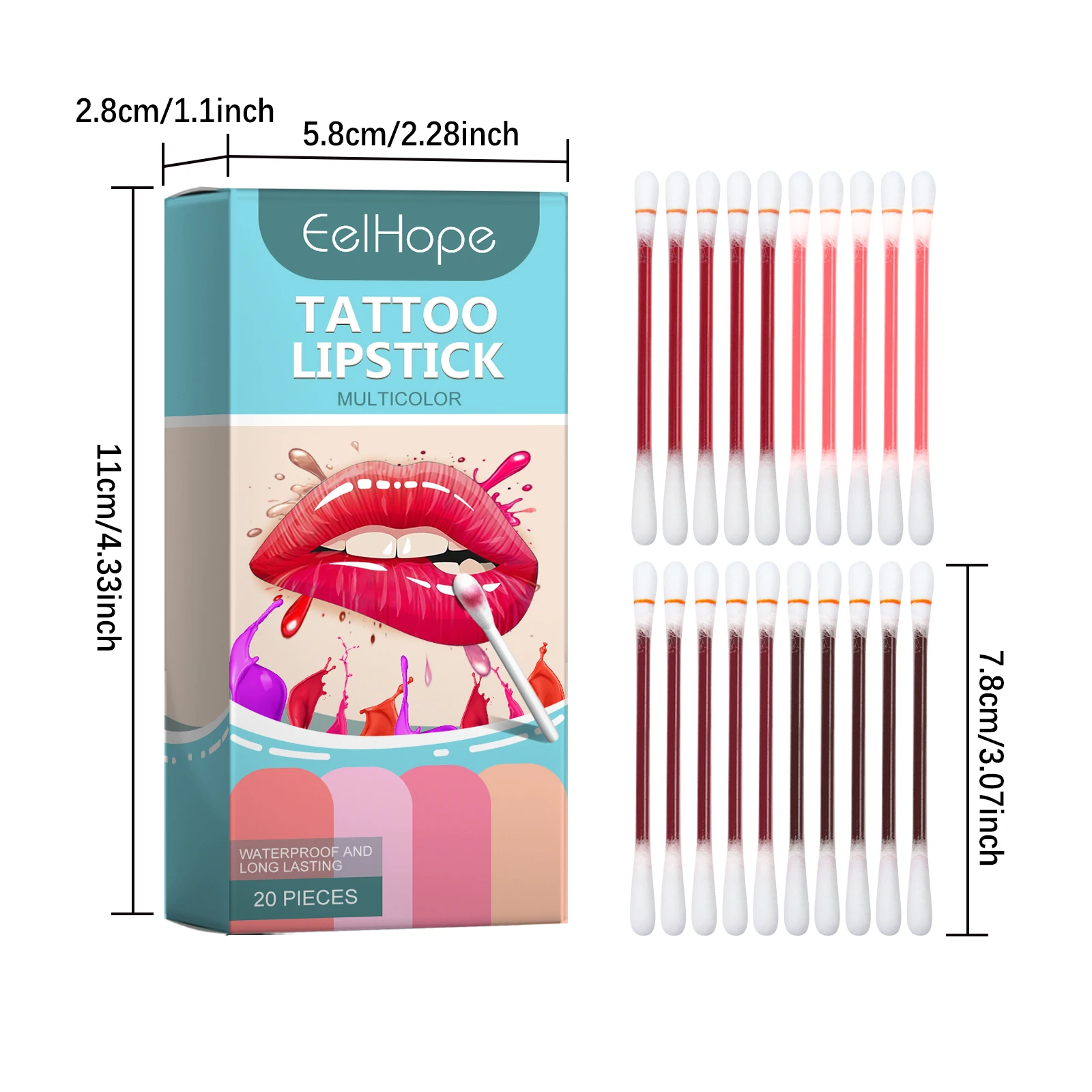 EELHOPE tatouage rouge à lèvres hydratant durable maquillage des lèvres supprimer les lignes des lèvres améliorer l'élasticité imperméable augmenter le brillant rouge à lèvres