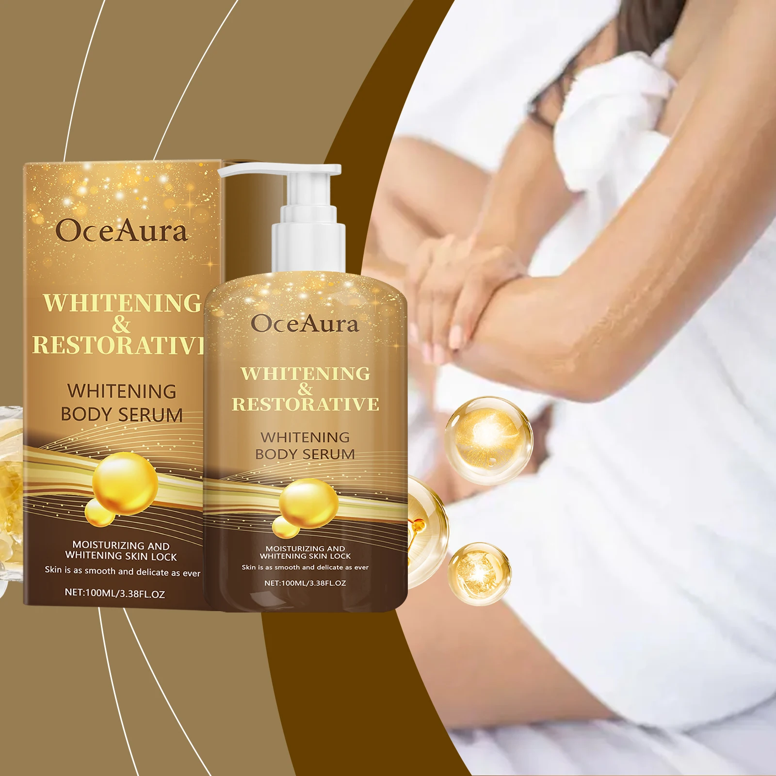 

100ml Oceaura Whitening Repair Serum Moisturizing Nourishing Brighten Tone Restore Glow Balance Oil Smooth Skin Even Tone Serum
