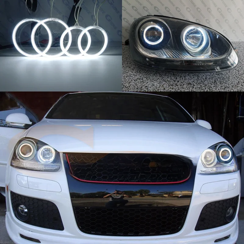 Для Volkswagen VW Golf V 5 MK5 Rabbit Jetta GTI R32 Excellent Ultra Bright CCFL Angel Eyes Halo Rings Kit Автомобільні аксесуари — zdjęcie 2