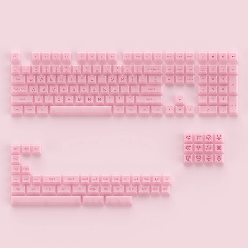 Akko ASA-Conjunto de Keycap Transparente, Caps 155 teclas para layout ANSI, 61 87 104 108 Switches MX, Teclado mecânico retroiluminado RGB, Clear Keycaps