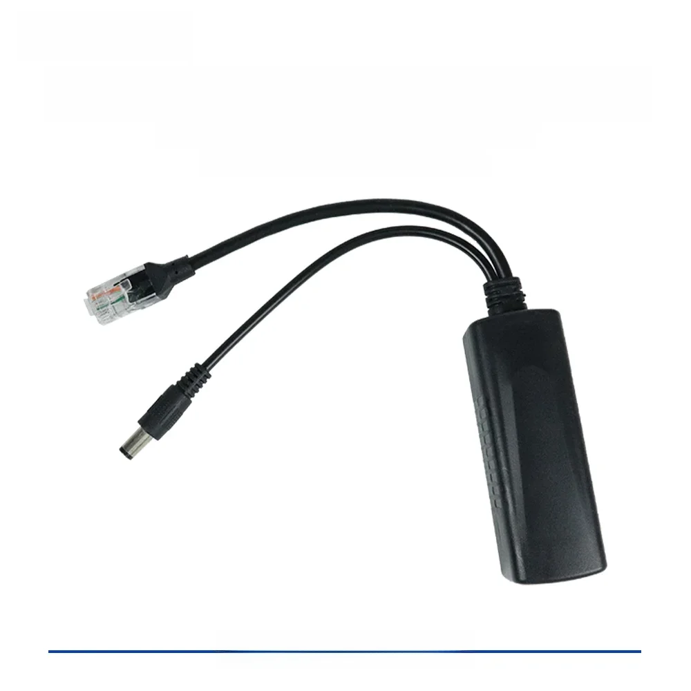 Répartiteur POE Gigabit pour Ports de commutation, caméras IP CCTV 48V à 12V 2,5a 30W 15W Gibabit 1000mbps RJ45 vers DC, séparateur d'alimentation