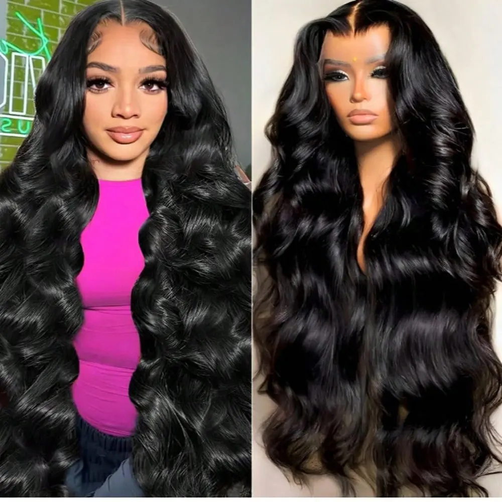 

Парик с кружевной передней частью 13x4, волнистый, плотность 250%, натуральный черный цвет, мягкий и шелковистый, 13×6, долговечный, 5×5, без клея, легко укладывается