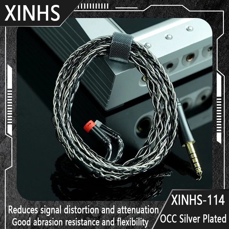 

XINHS-114 8-Core Single Crystal Silver-Plated Copper IE80 For Sennheiser IE80S IE8 IE8i Headphone Upgrade Cable