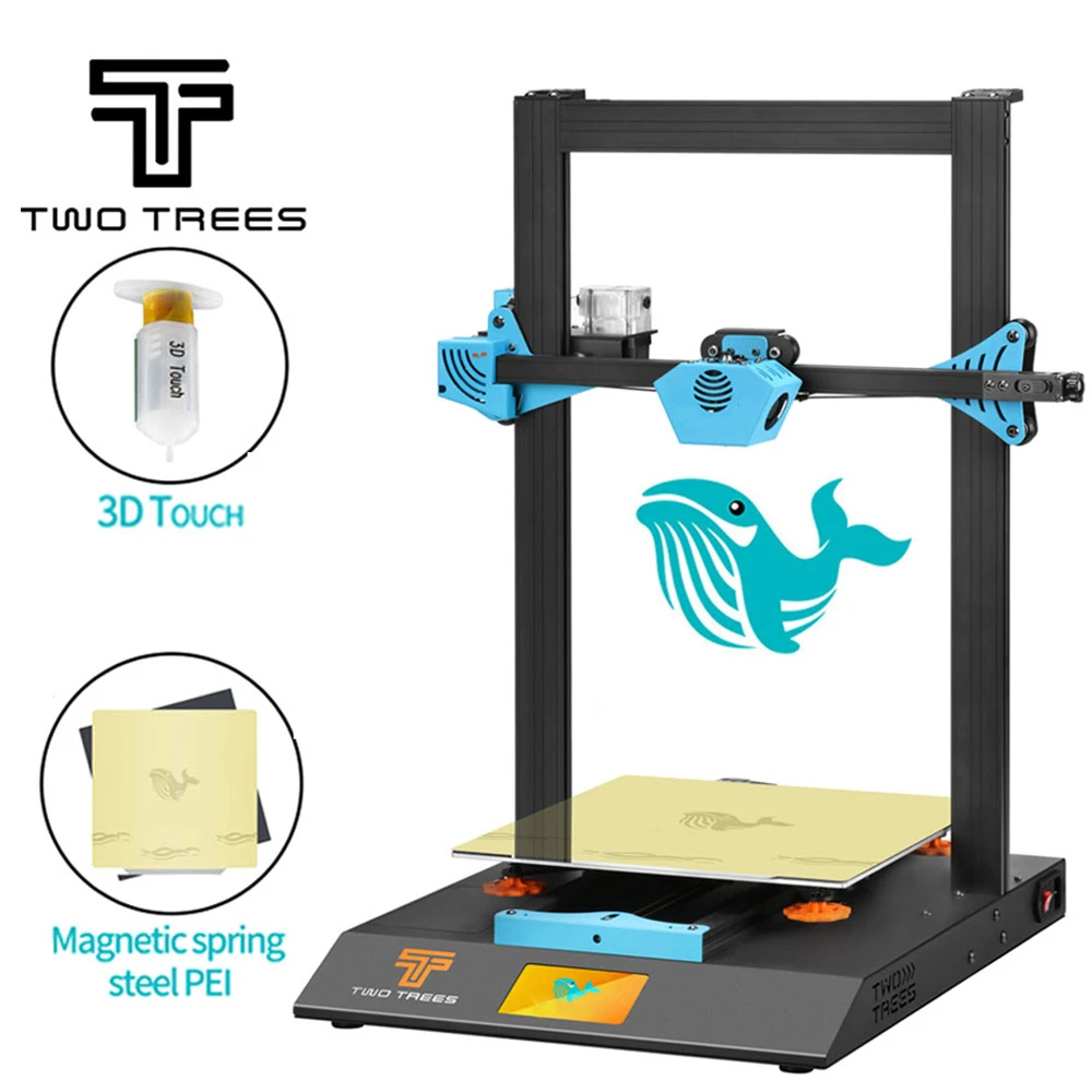 

TWO TREES Blu-5 3D Printer Kit Bluer Plus I3 Mega PEI Magnetic Build Plate Large Size Metal Frame BL Touch Screen Printing