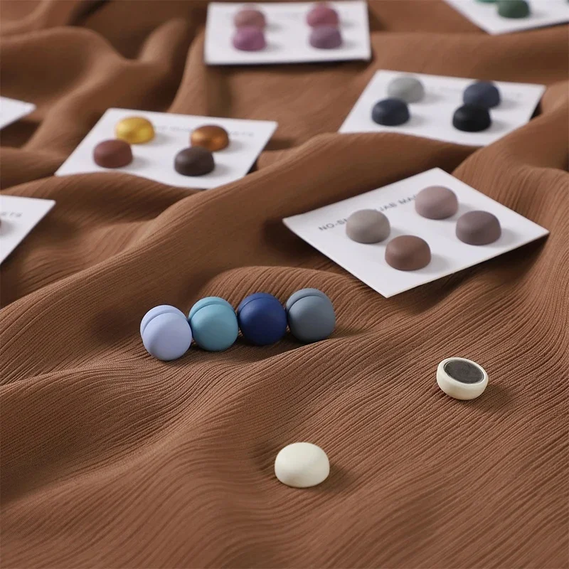 Mode 4 stks/zak Magneet Hijab Sjaal Broches Pins Voor Vrouw Versierd Accessoires Moslim Dames Snoep Kleuren Magneten - afbeelding 2
