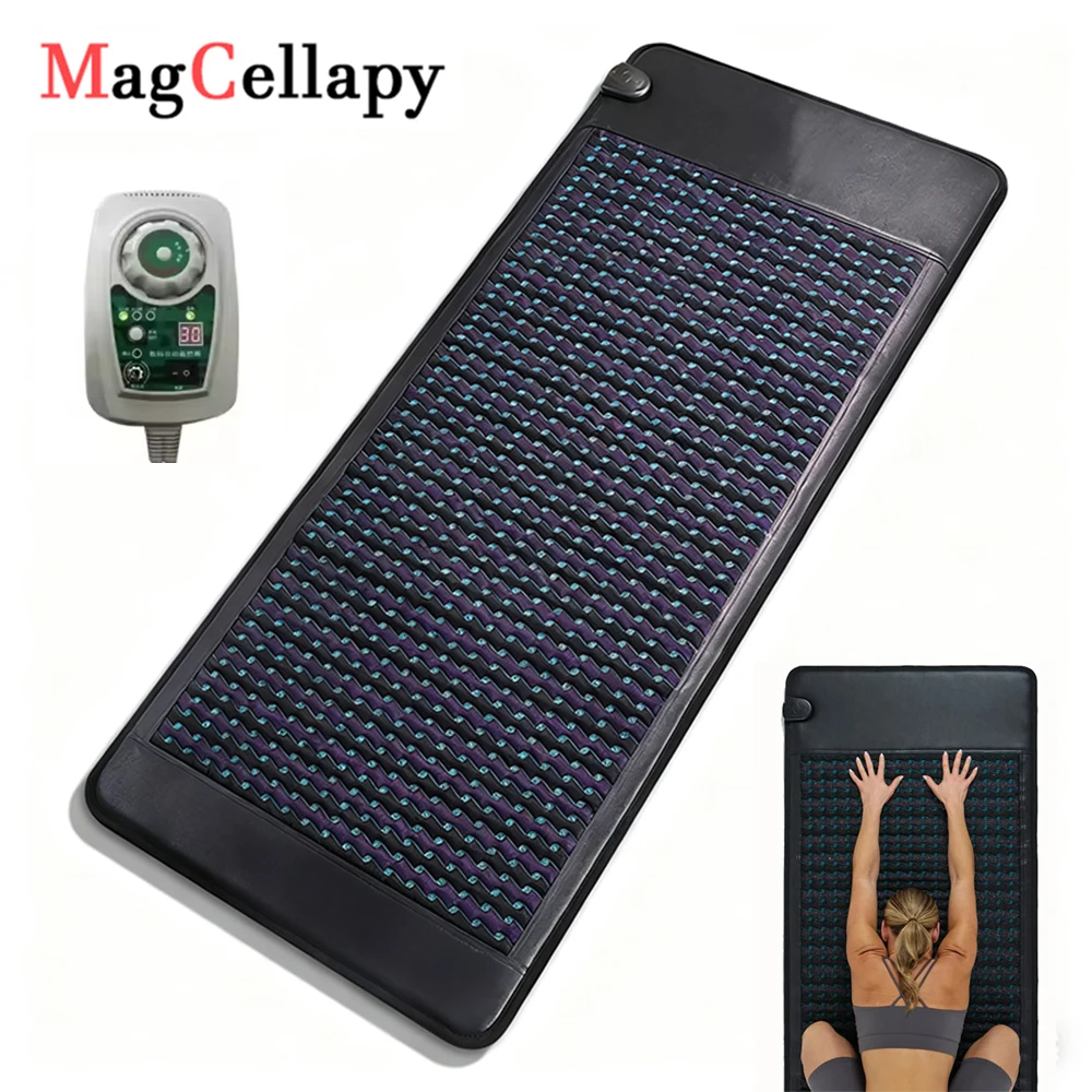 

Natural Amethyst PEMF Full Body Massage Heating Pad Infrared Magnetic Therapy Relieves Back Pain And Fatigue 180x90cm