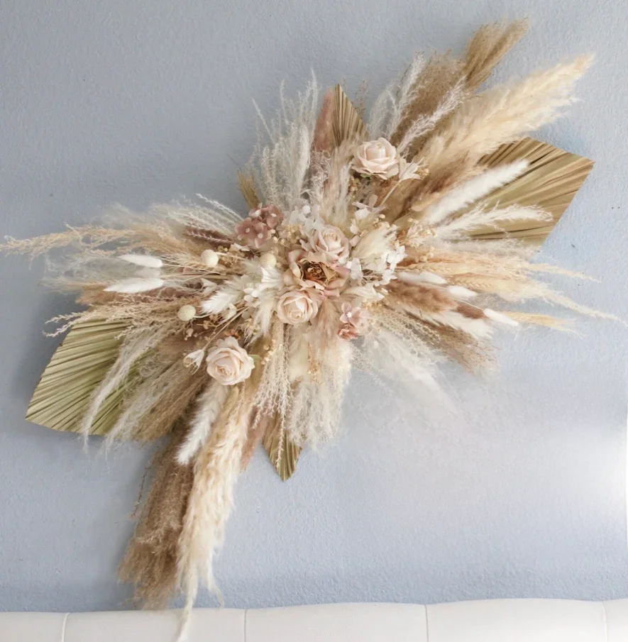 Getrocknete Blumen Pampa Gras Bogen Arrangements Wand Wohnkultur, Kinderzimmer, Baby party