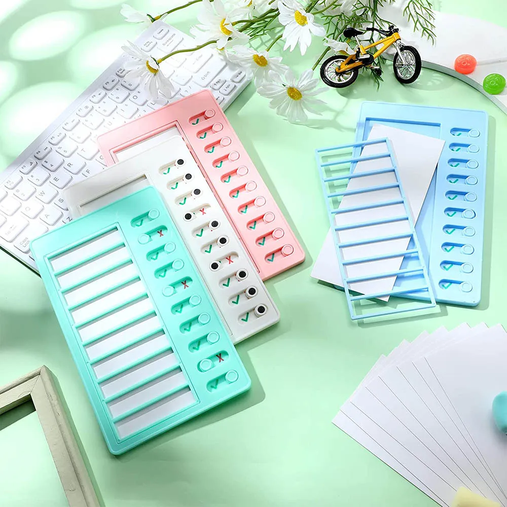 5pcs/set Memo Plastic Board Daily Task Planning Board Blank Multi Purpose Student Checklist Task Board Wall Decoration