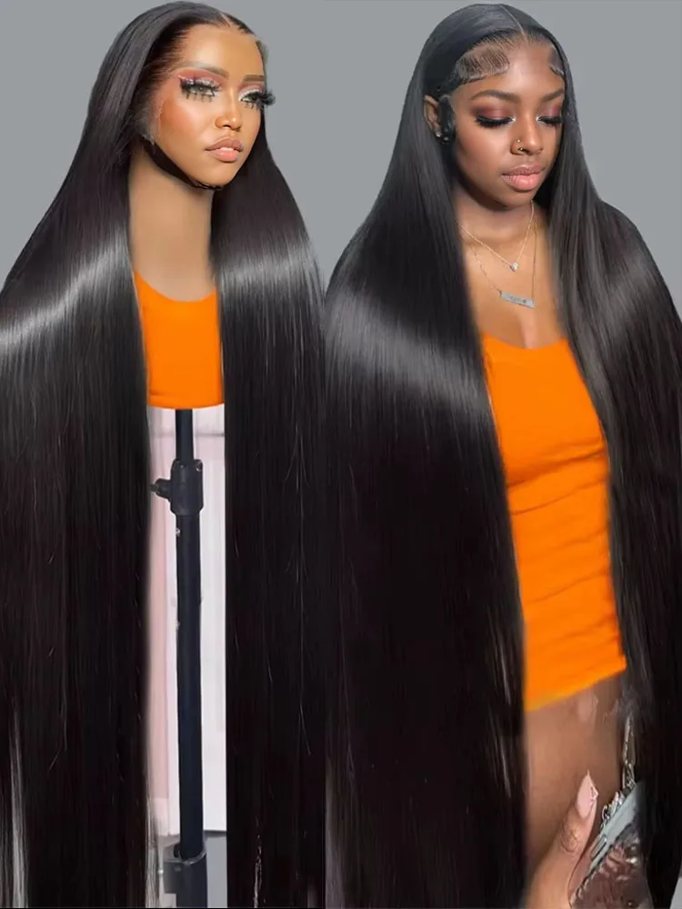 

30 40 Inch Raw Bone Straight 5x5 Glueless Wig Ready to Wear 13x4 13x6 HD Lace Frontal Human Hair Wigs Brazilian For Black Women