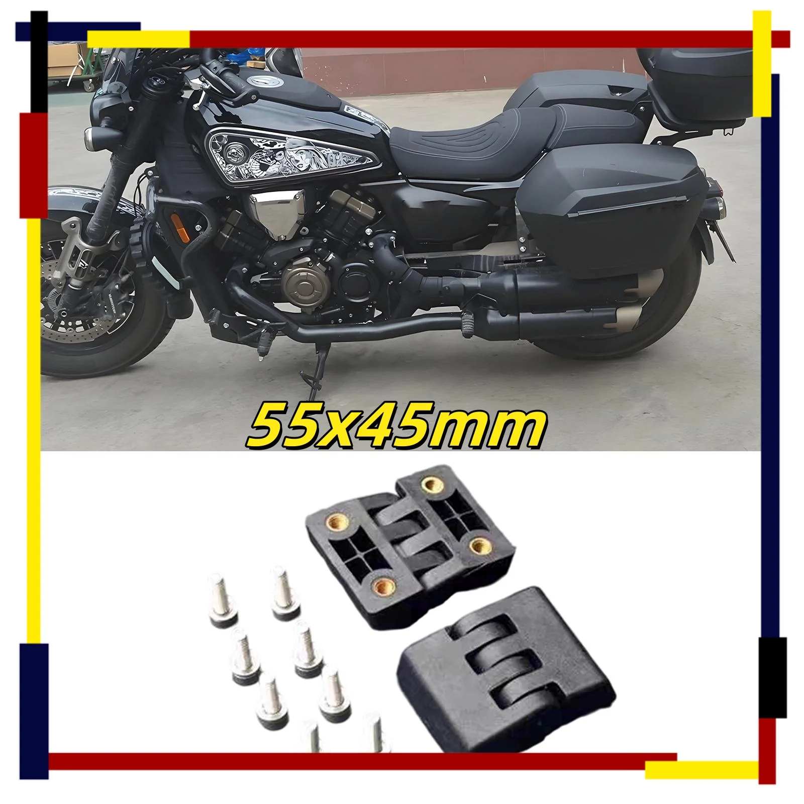 

2 шт., задний верхний чехол для мотоцикла, петли, хвостовая коробка для мотоцикла, запасные части для оборудования для Honda Yamaha