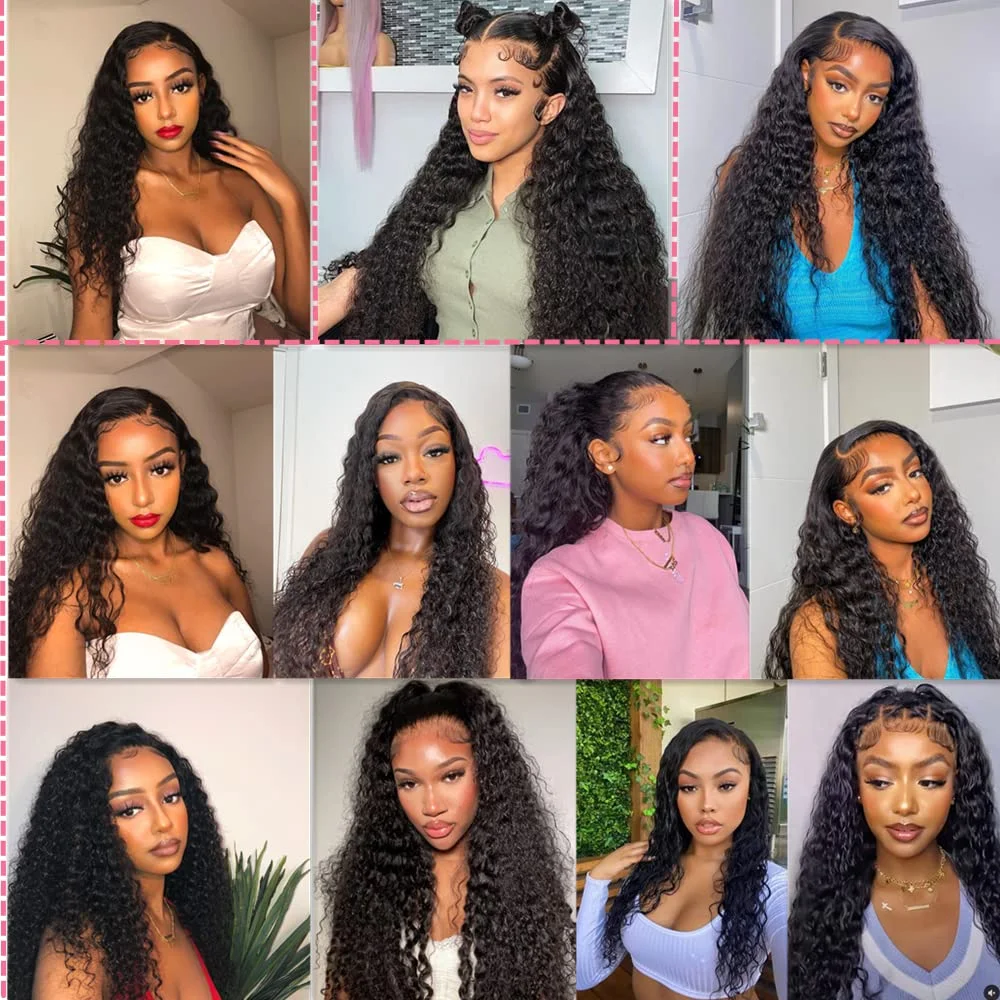13x4 الدانتيل الجبهة الباروكات شعر الإنسان قبل قطعها شعري طبيعي شعر مستعار موجة عميقة شعر الإنسان مع شعر الطفل 200 الكثافة