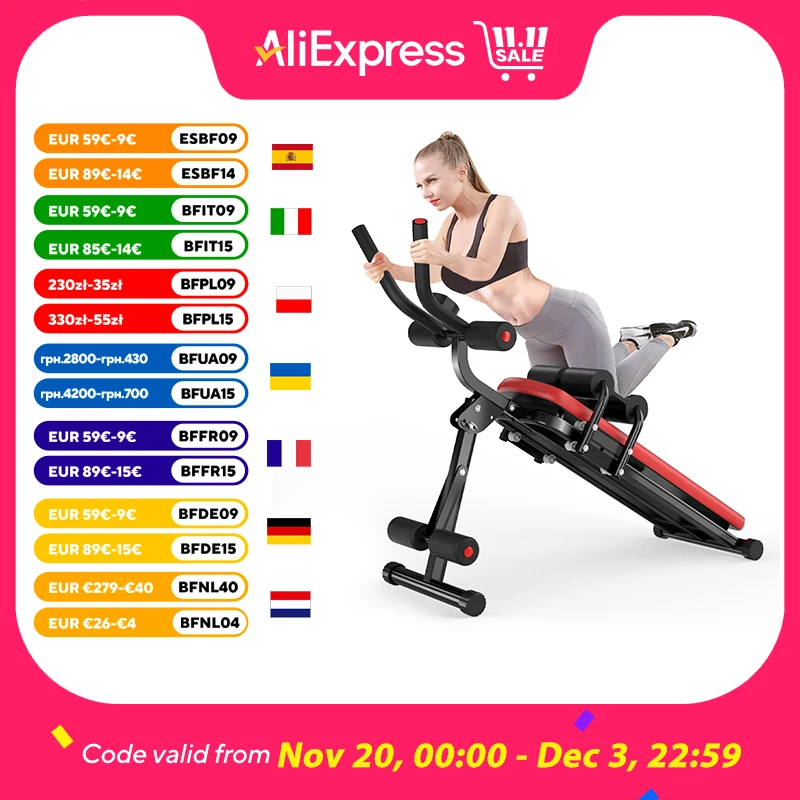 Entrenador abdominal Dispositivo de entrenamiento multifuncional para el hogar para entrenamiento de cuerpo completo Máquina abdominal Ab con monitor LCD de hasta 150 kg