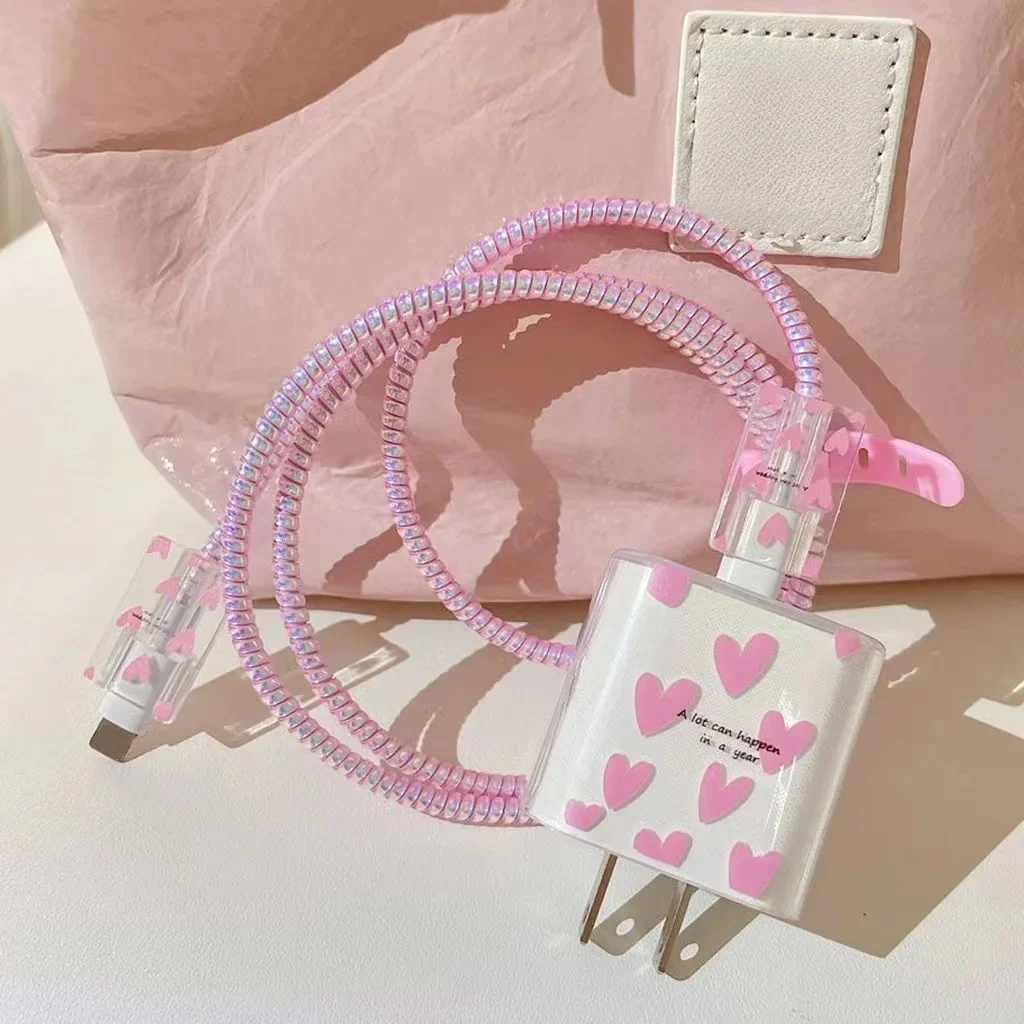 Etui ochronne na kabel ładujący 4 w 1 do iPhone'a 15 14 13 16 11 18W 20W Ładowarka Pokrowiec ochronny Nawijarka Akcesoria Rękaw — zdjęcie 2