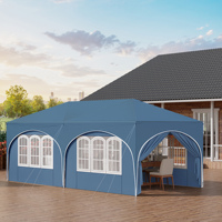 WOLTU Camping Tent Inflatable Gazebo Pop Up Canopy Commercial Tent with 4 Removable Sidewalls for Patio Outdoor Party Events