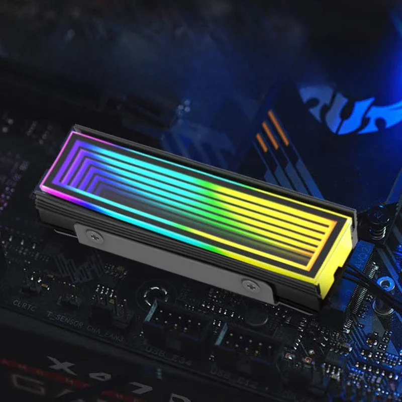 Jumpeak 5V ARGB Sync Computer 2280 SSD M2 Radiator PC RGB M.2 Dysk twardy Nvme Cooler Radiator Endless Abyss Effect — zdjęcie 2