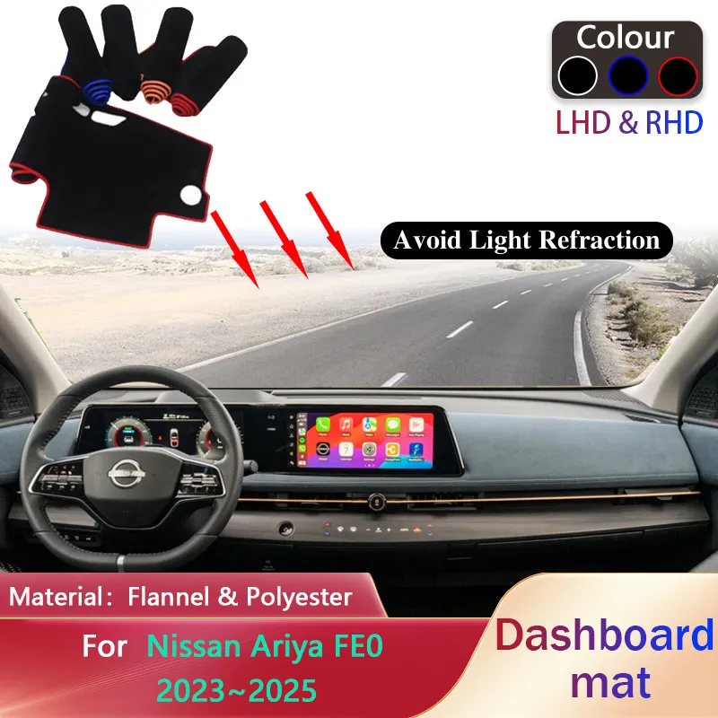

Car Dashboard Pad for Nissan Ariya FE0 2023~2025 Anti-dirty Anti-Slip Liner Sunshade Mat Dashmat Cover Carpet Rug Accessories