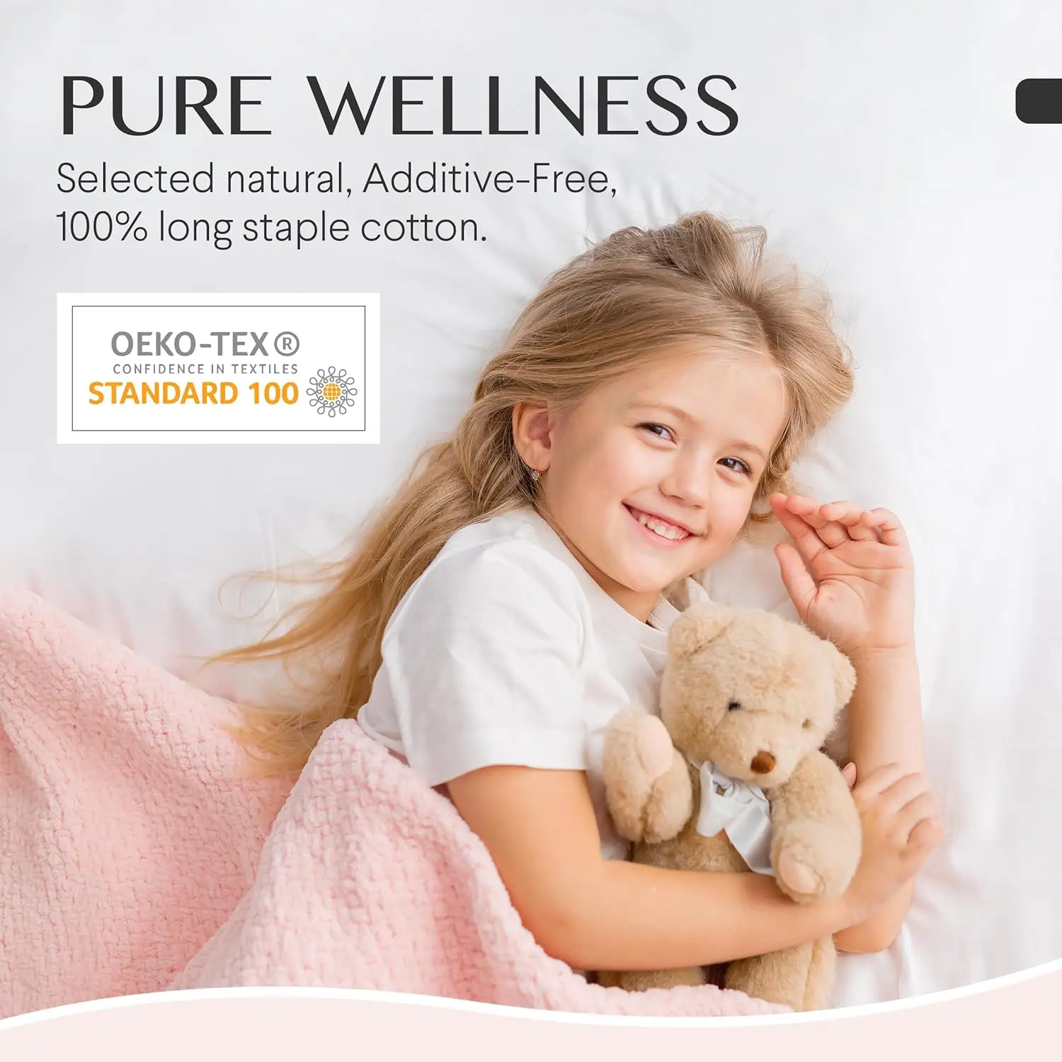 FAUNNA 100% Cotton Fitted Sheet, White Deep Pocket Mattress Sheet, Twin Twin XL Full King