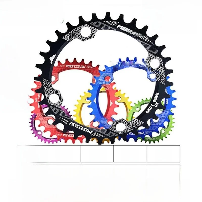 AliExpress VXM MOTSUV 104BCD chainring Single Crank for Racing Sports MTB Urban Road Bike Round Narrow Width 32T/34T/36T/38T LIGHTWEIGHT Part