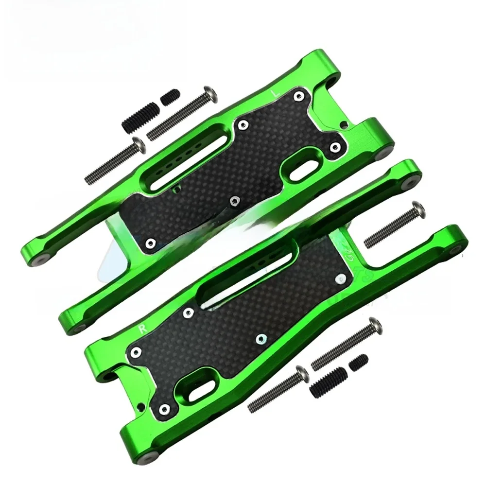 GPM Metalen Koolstofvezel Front Lower Suspension Arm 9530 9531 9633 voor Traxxas 1/8 Sledge 4WD Monster Truck 95076-4 Upgrade Onderdelen - afbeelding 2