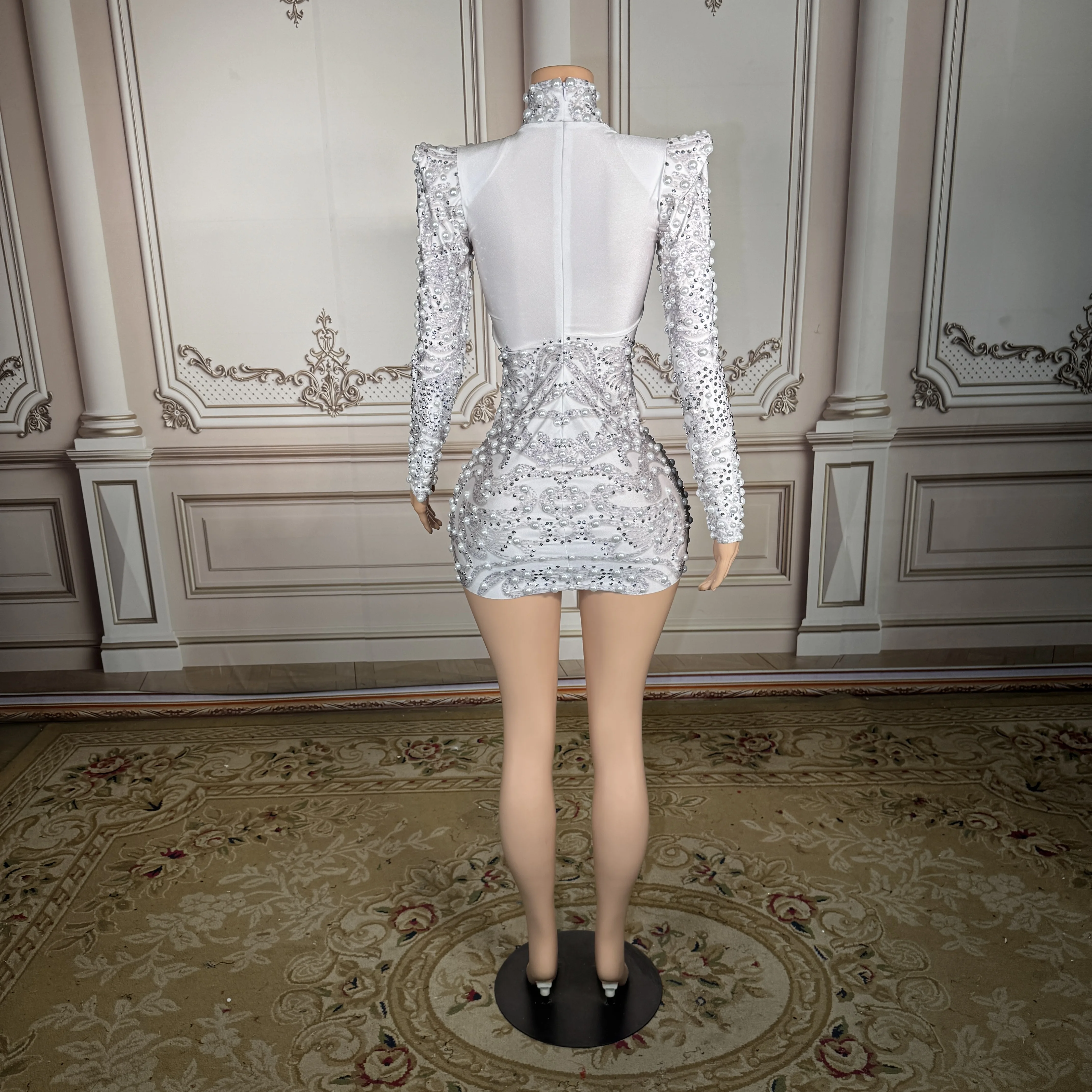 silver sexy birthday dress Sexy Silver Slit Cocktail Dress Sparkly Party Dress