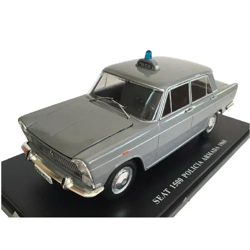 Hachette, Voiture Classique 1500 Policia Armada 1965 Espagne, Miniature Moulée sous pression, Échelle 1:24, Voiture de Collection Vintage De Luxe sans Facículo, Emballage de vitrine d'origine, Base d'identification avec marque, modèle et année