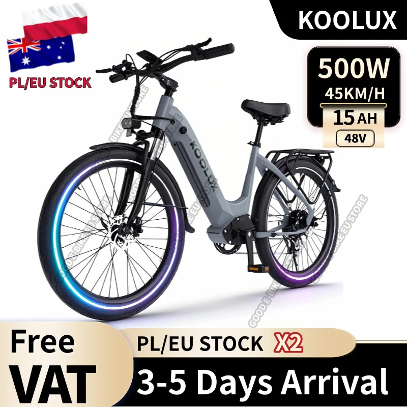KOOLUX X2 7 speed 48v 26 inch electric bike city electric motor adult electric hybrid ebike