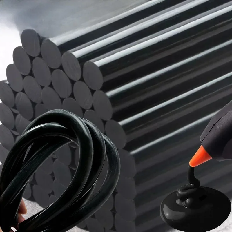 Bâton de colle thermofusible noir 7mm / 11mm, visque fort, outils de bricolage pour pistolet à colle électrique, Kits de réparation d'album artisanal, vente en gros