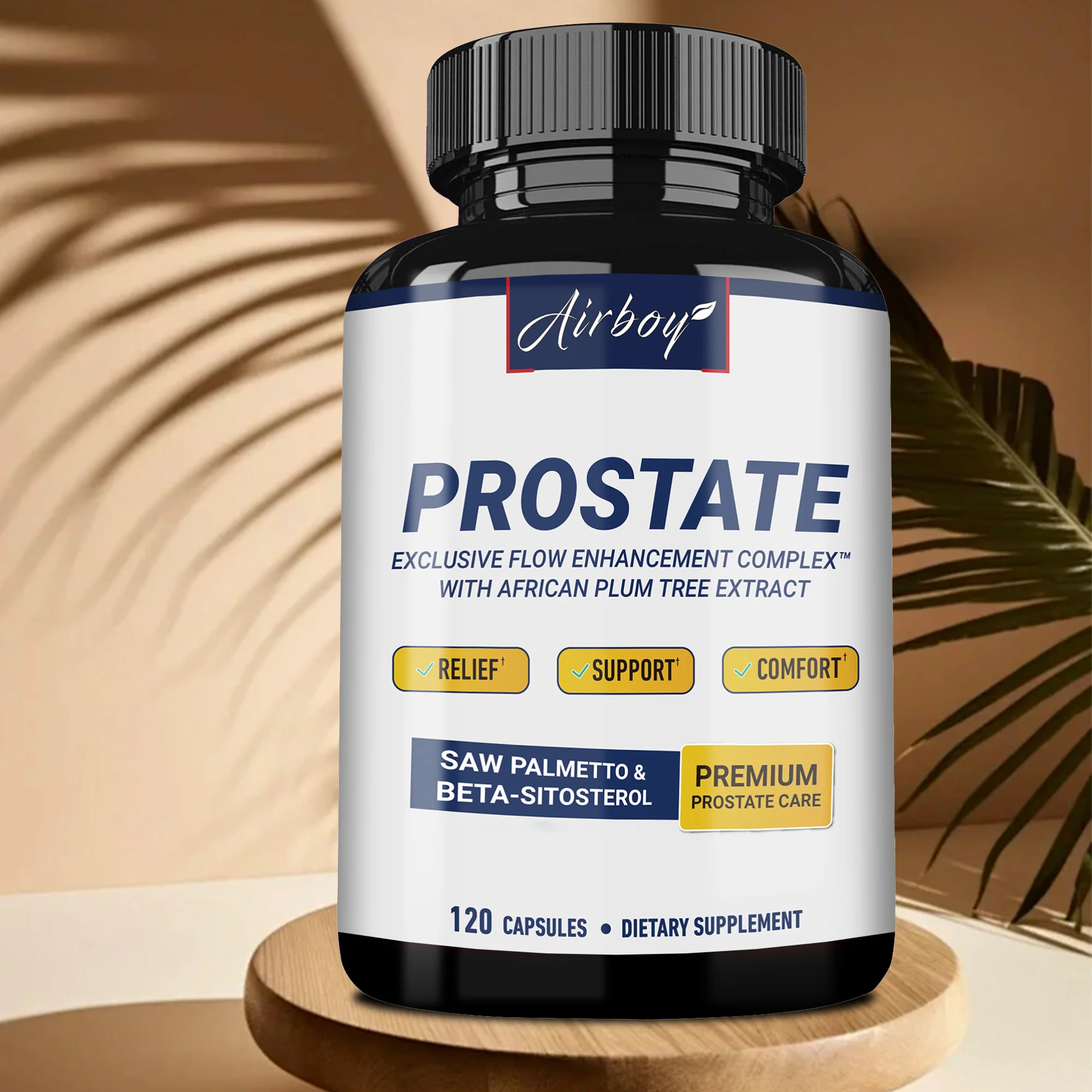 Prostate Supplement - Size Support, Urination Relief, Bladder Control, Reduced Nighttime Urination - 120 Capsules