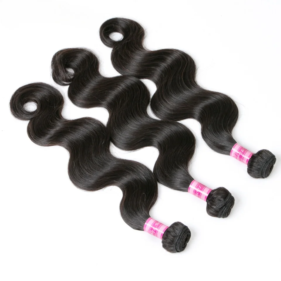 

Lakeisha Bundles Human Hair Body Wave Brazilian Human Hair Bundles Natural Body Weave Hair Extensions Jet Black 1/3/4Pcs Bundles