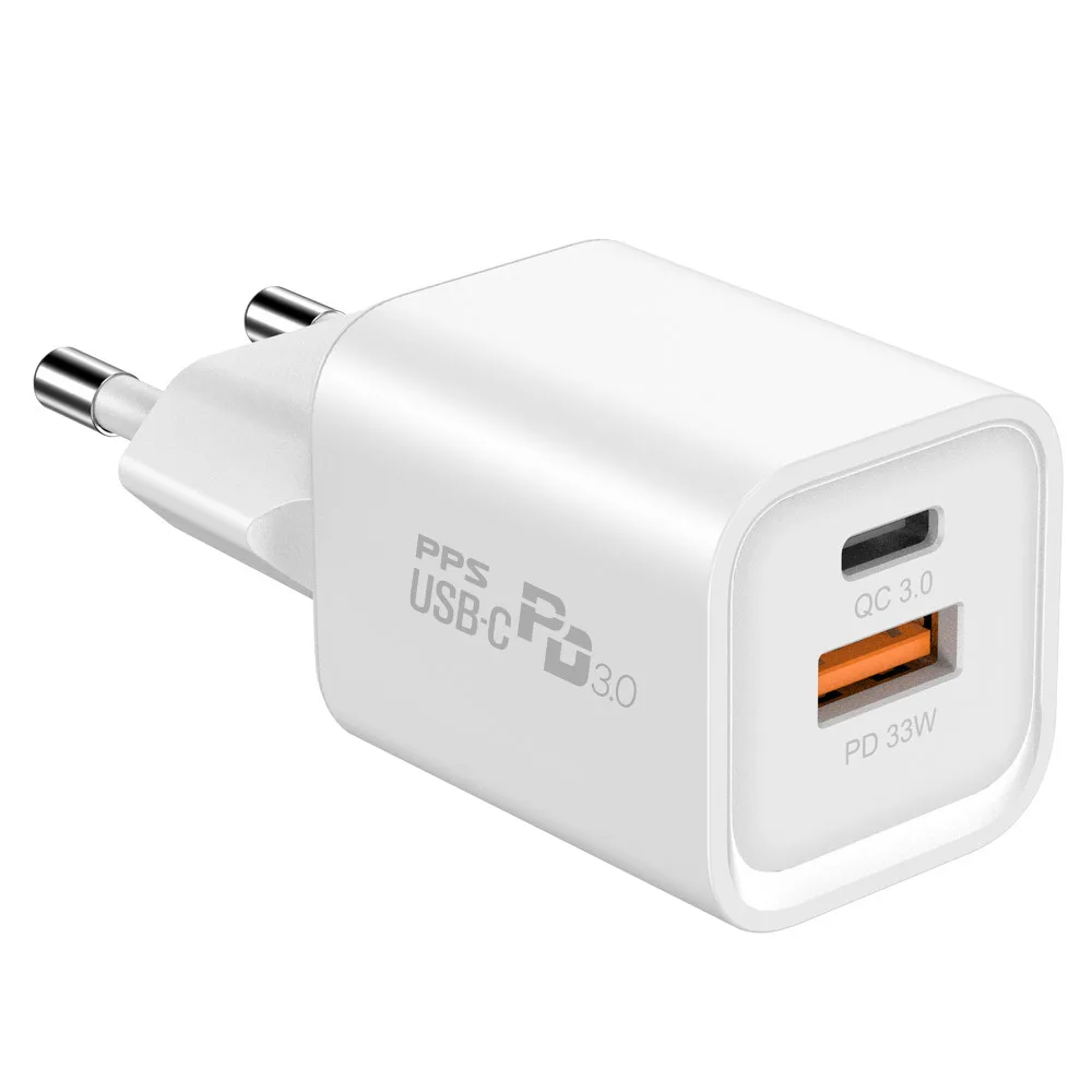 PPS33W USB PD C Type GAN for iPhone Galaxy fast charger PD33Wmini 1 + 1