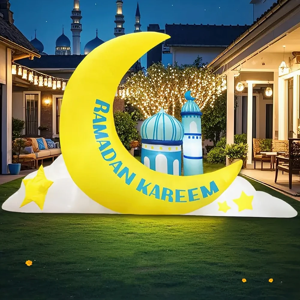 Mubarak opblaasbare moskee decoratie moslim tuin tuin feestdecoratie