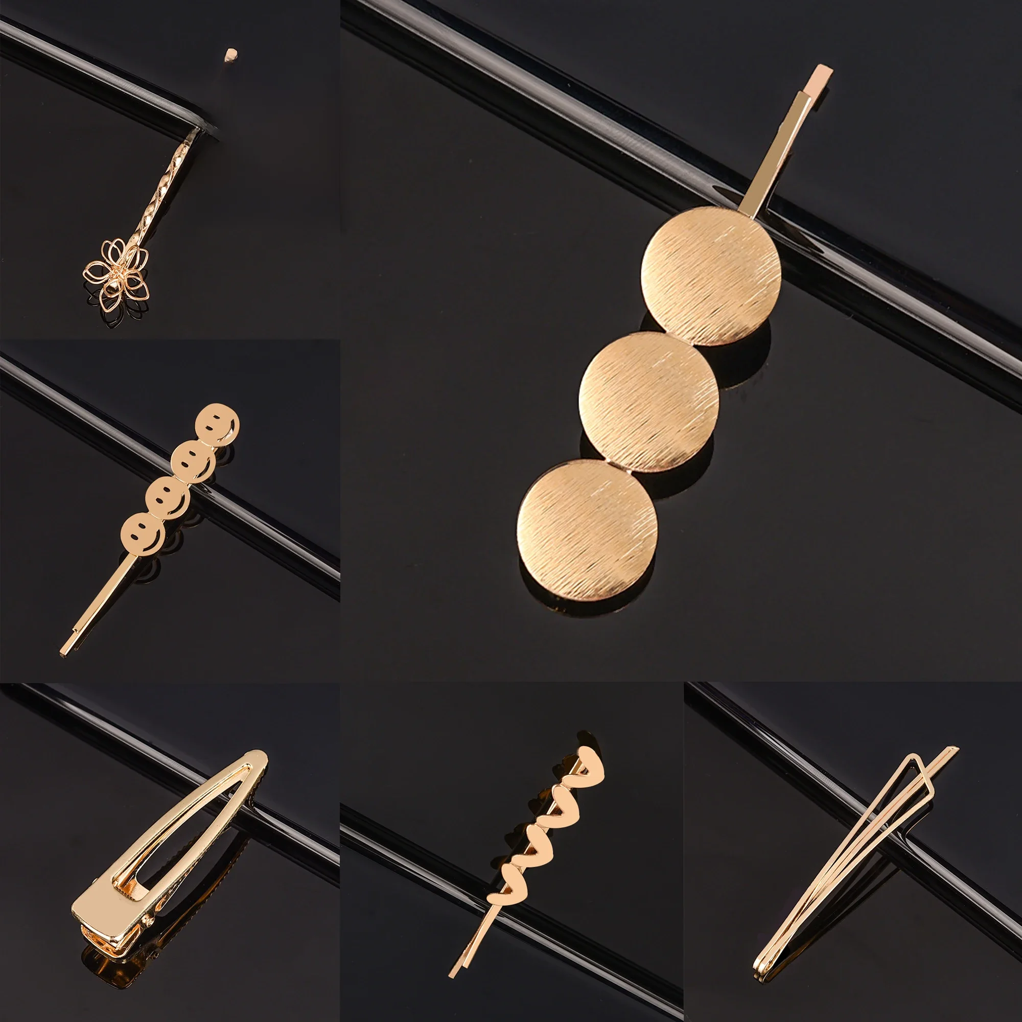 Pinces à cheveux en métal simples coréennes, épingles pour couvre-chef pour femmes, épingles à cheveux douces, Barrettes, accessoires de coiffure, cadeau, livraison directe