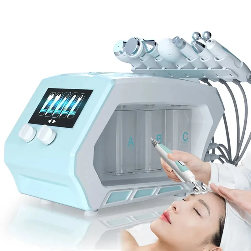 

8 In 1 RF Lifting Hydrogen Oxygen Bubble Facial Machine Skin Rejuvenation Anti-Aging Ultrasonic Face Cleansing Beauty Device SPA