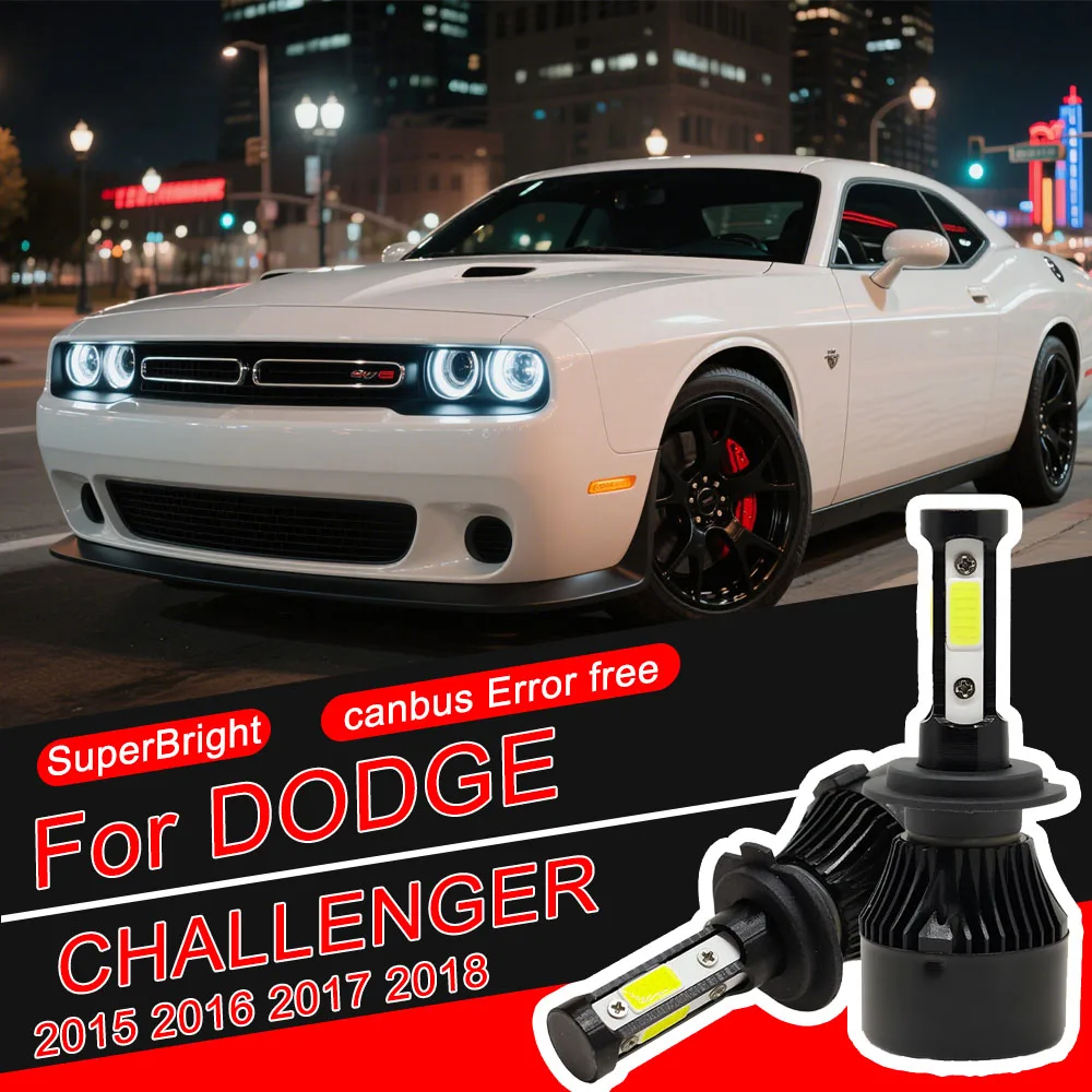 

2/4 шт. 30000LM светодиодные фары HIR2 9012 автомобильные лампы H8 противотуманные фары Canbus для DODGE CHALLENGER 2015 2016 2017 2018 2019 2020