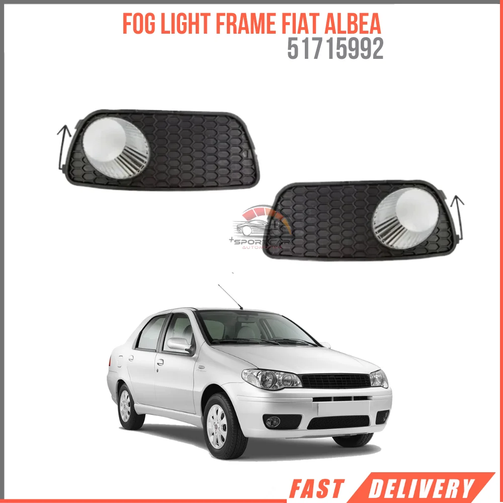 For Right Left Fog Light Frame Kit Fiat Albea 2005-2013 Nickel Plated 2 Piece Black Color 51715992 Reasonable Price High Quality