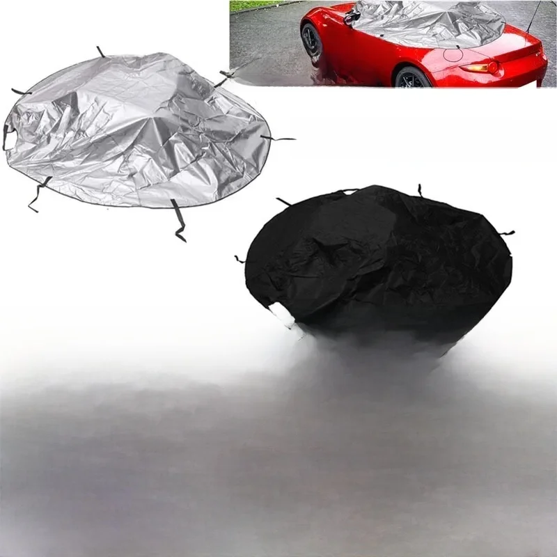 Pokrowiec samochodowy 420D Miękka górna osłona dachowa Wodoodporna osłona przeciwsłoneczna Anti UV Pokrowiec ochronny do Mazda MX-5 MK 1 MK 2 MK 2.5 Czarny/Srebrny — 2