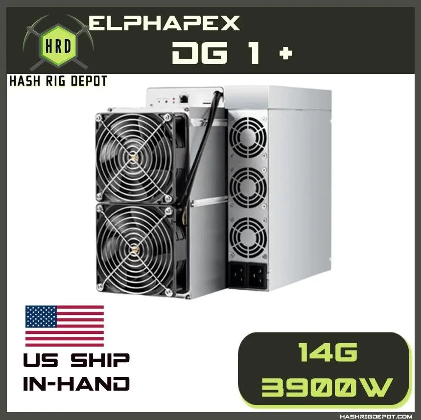 O.A BUY 3 GET 2 FREE New Elphapex DG 1 + 14G 3900w Dogecoin Miner